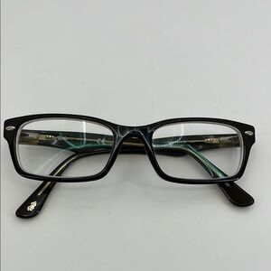 Ray-Ban RB5206 5373 Optics Brown Rectangular w/ Gold Trim Eyeglasses FRAMES ONLY